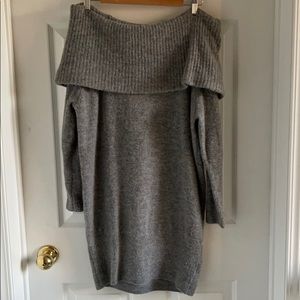 Grey sweater dress